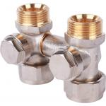 OVENTROP Multiflex V ZB-запорно-присоед. 3/4"НГ x 3/4"НР, из латуни, никелир., для опорожн.