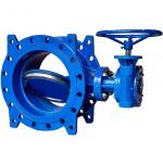 Benarmo Затвор дисковый поворотный чугун Ду 1000 Ру10/16 фл с редуктором диск чугун манжета EPDM с двойным эксцентриситетом Benarm...