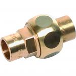 Sanha 4330 сгон ВП-ВП, бронза, с плоским уплотнением 42, для медных труб под пайку