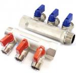 TIEMME Коллектор с вентилями 1 на 2 выхода