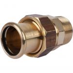 Sanha 8333G пресс-фитинг, бронза, сгон ВПр-НР с плоск.упл. 35x11/4 для медных труб прессовой