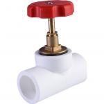 Политэк d=32 Вентиль для полипропиленовых труб под сварку (цвет белый)