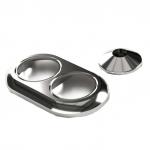 Chudej KCH2000 Chudej Рамка двойной розетки, хром